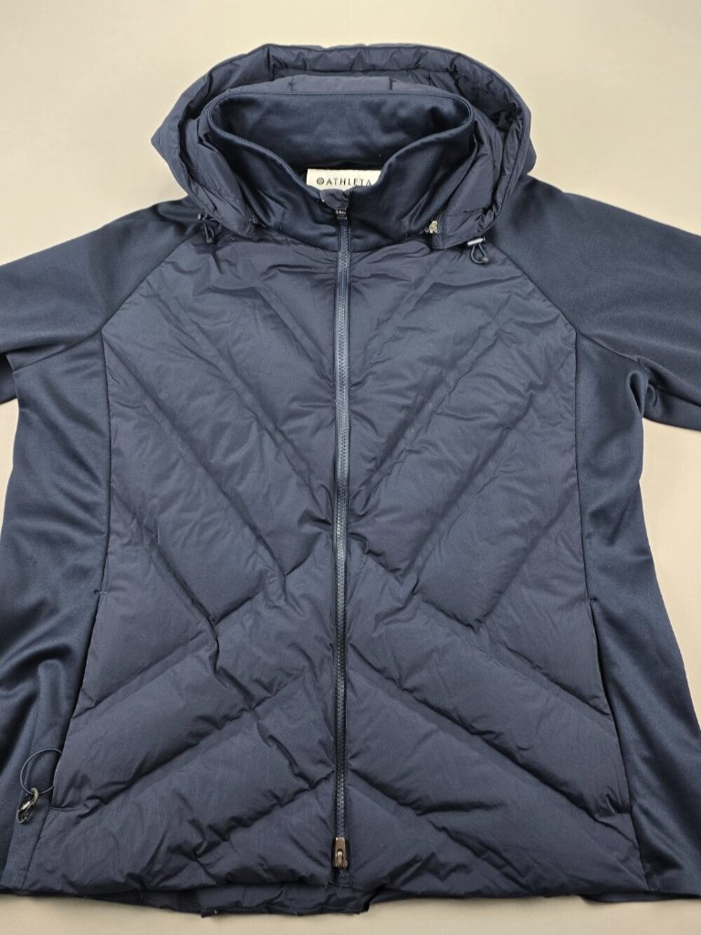 Athleta Women's Inlet Hybrid Down Quilted Jacket Navy Blue - 2X
